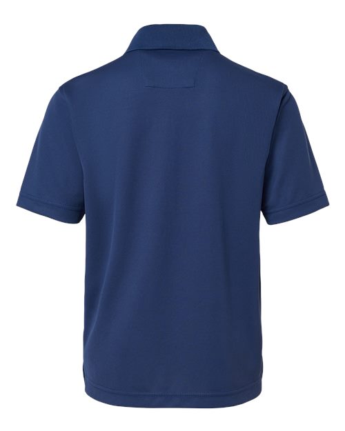 Youth Saratoga Performance Mini Mesh Polo - Navy Back