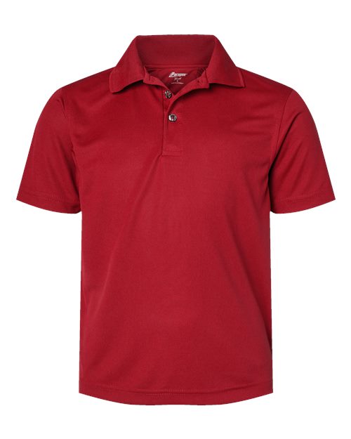 Youth Saratoga Performance Mini Mesh Polo - Red Front