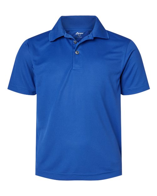 Youth Saratoga Performance Mini Mesh Polo - Royal Front