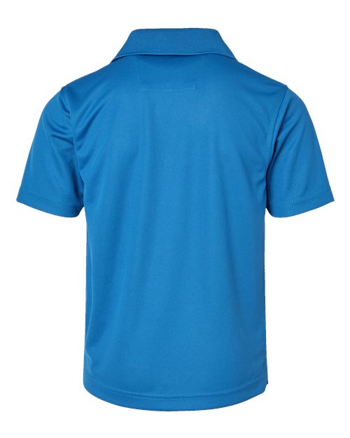 Youth Saratoga Performance Mini Mesh Polo - Turquoise Back