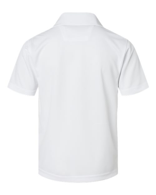 Youth Saratoga Performance Mini Mesh Polo - White Back