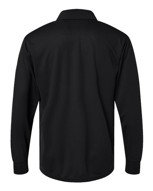 Men's Prescott Long Sleeve Polo - Black Back