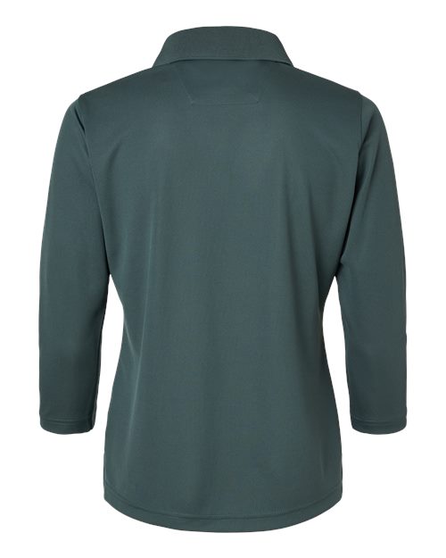 Women's Lady Palm Three-Quarter Sleeve Polo - Carbon Back