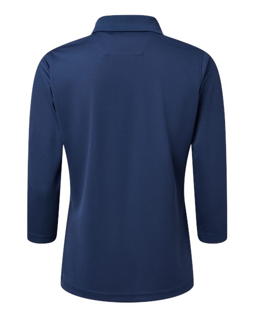 Women's Lady Palm Three-Quarter Sleeve Polo - Navy Back