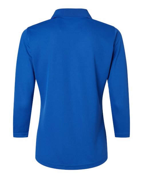 Women's Lady Palm Three-Quarter Sleeve Polo - Royal Back