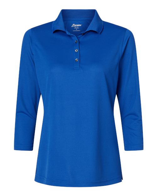 Women's Lady Palm Three-Quarter Sleeve Polo - Royal Front