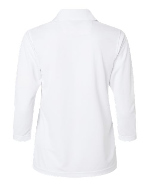 Women's Lady Palm Three-Quarter Sleeve Polo - White Back