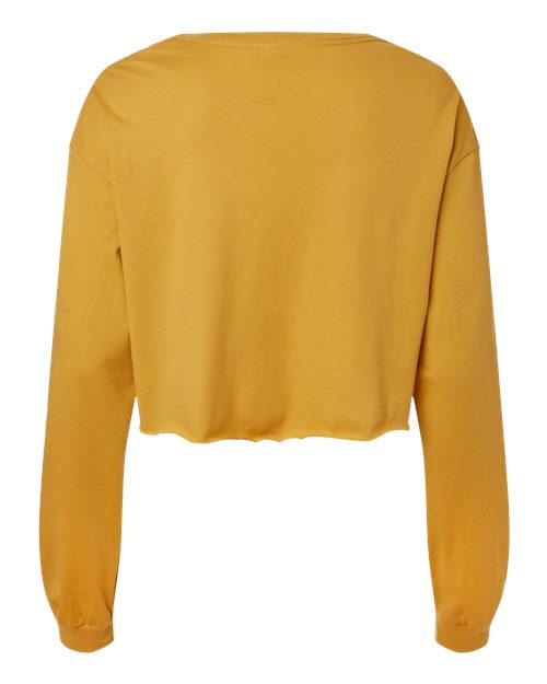 Women's FWD Fashion Crop Long Sleeve Tee - Mustard Back