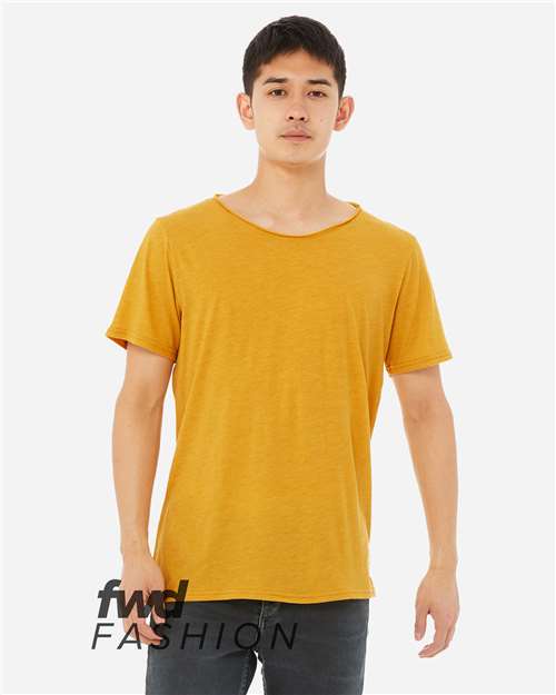 BELLA + CANVAS Unisex FWD Fashion Triblend Raw Neck Tee - Model Front