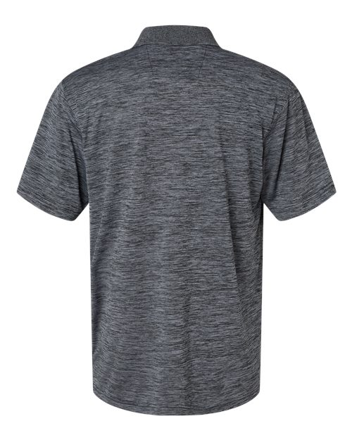 Men's Dakota Striated Heather Polo - Black Heather Back