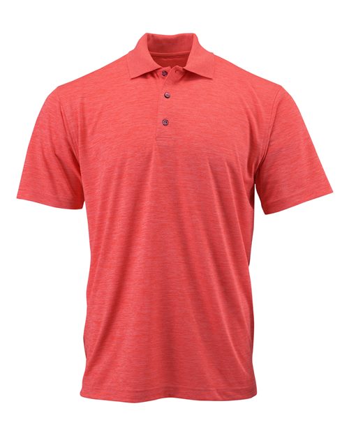 Men's Dakota Striated Heather Polo - Melon Heather Front
