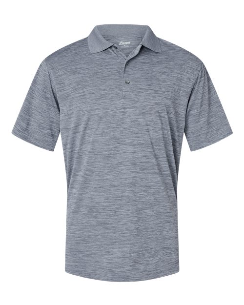 Men's Dakota Striated Heather Polo - Steel Grey Heather Front