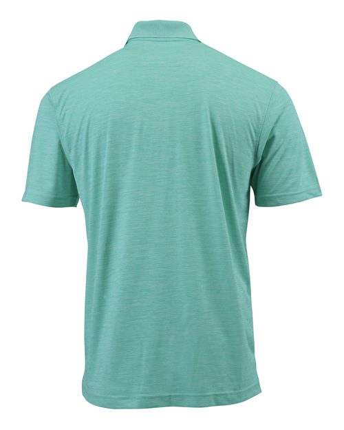 Men's Dakota Striated Heather Polo - Surf Green Heather Back