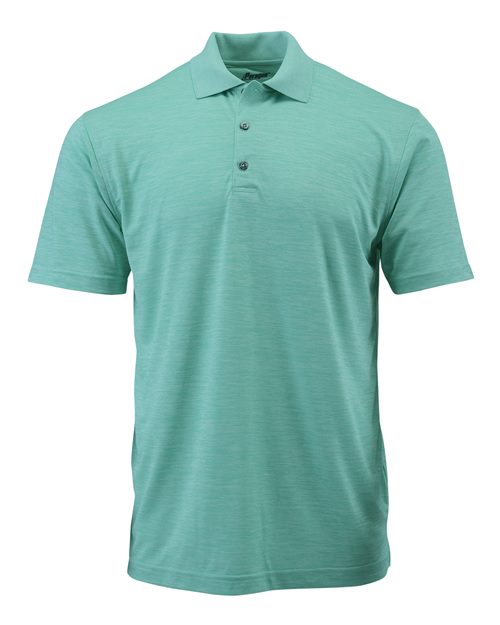 Men's Dakota Striated Heather Polo - Surf Green Heather Front