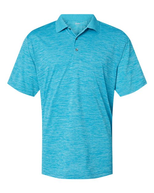 Men's Dakota Striated Heather Polo - Turquoise Heather Front