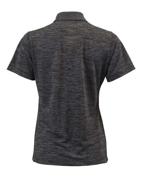 Women's Dakota Striated Heather Polo - Black Heather Back