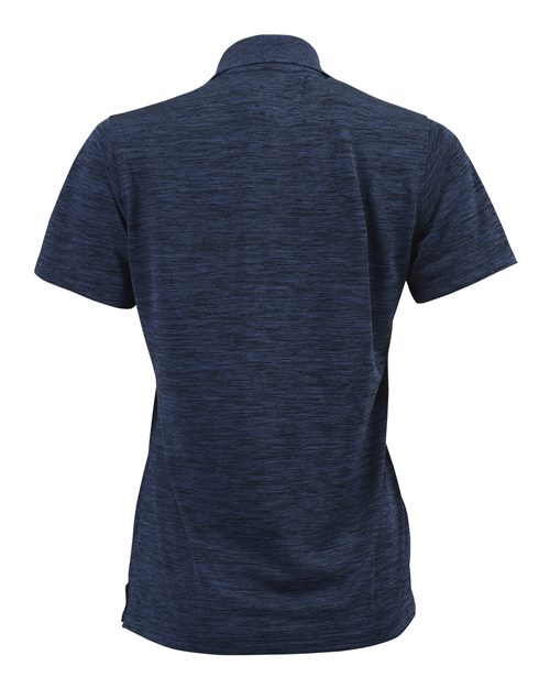 Women's Dakota Striated Heather Polo - Deep Blue Heather Back