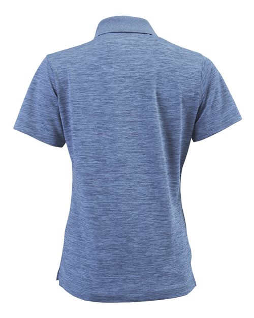 Women's Dakota Striated Heather Polo - Peri Blue Heather Back