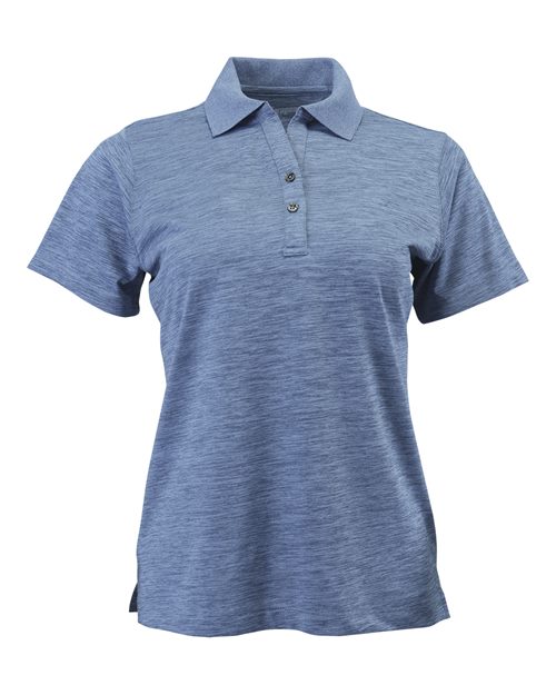 Women's Dakota Striated Heather Polo - Peri Blue Heather Front