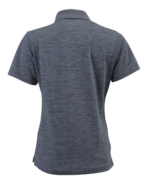 Women's Dakota Striated Heather Polo - Steel Grey Heather Back