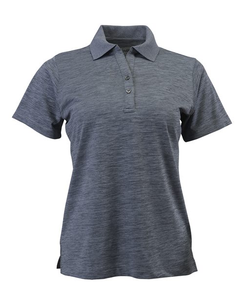Women's Dakota Striated Heather Polo - Steel Grey Heather Front