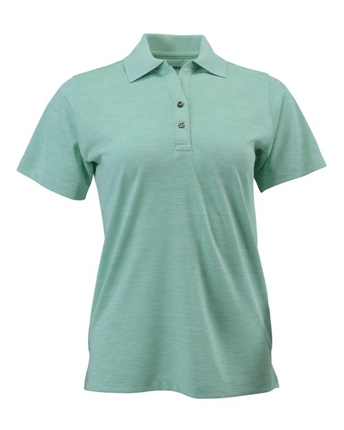 Women's Dakota Striated Heather Polo - Surf Green Heather Front