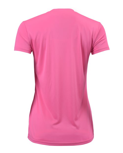Women's Vera V-Neck T-Shirt - Neon Pink Back