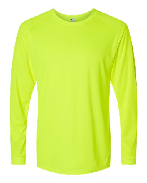 Unisex Long Islander Performance Long Sleeve T-Shirt - Safety Green Front