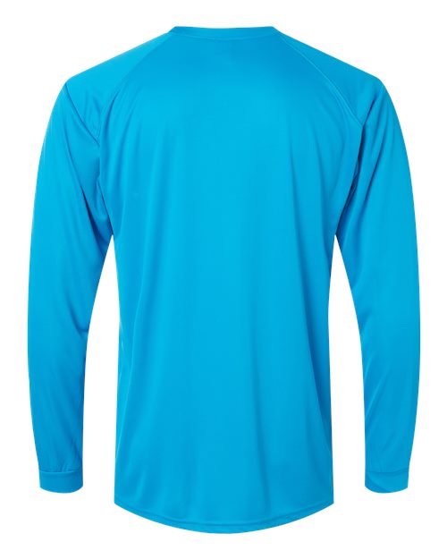 Unisex Long Islander Performance Long Sleeve T-Shirt - Turquoise Back
