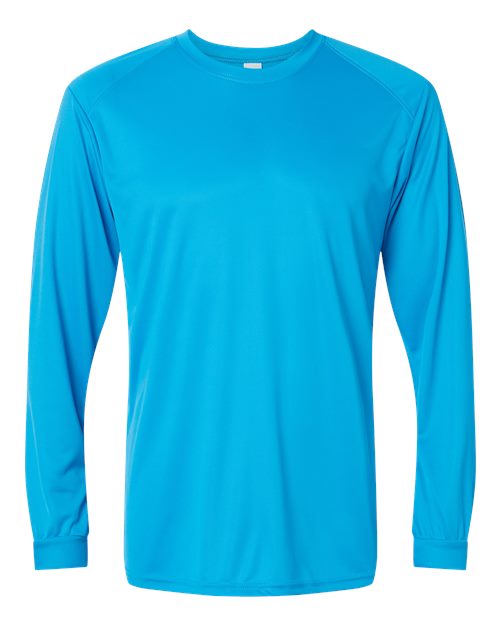 Unisex Long Islander Performance Long Sleeve T-Shirt - Turquoise Front