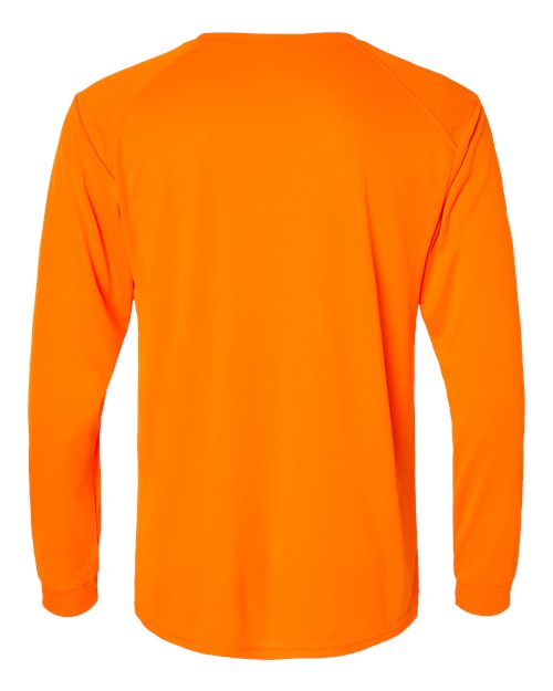 Unisex Long Islander Performance Long Sleeve T-Shirt - Neon Orange Back