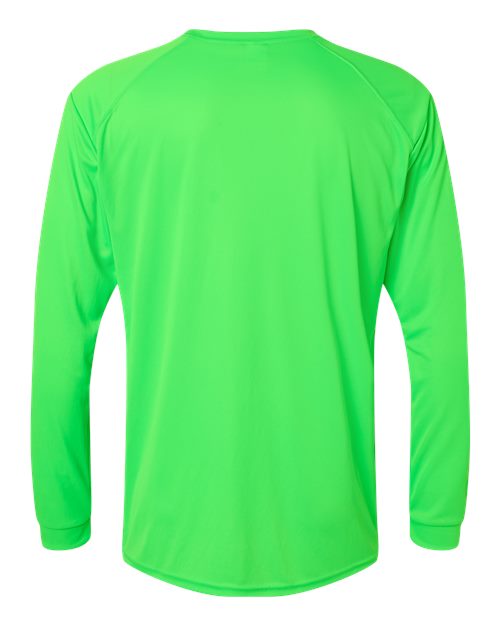 Unisex Long Islander Performance Long Sleeve T-Shirt - Neon Lime Back