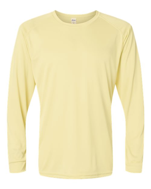 Unisex Long Islander Performance Long Sleeve T-Shirt - Pale Yellow Front