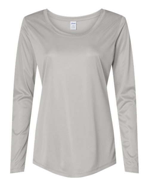 Women's Long Islander Performance Long Sleeve T-Shirt - Aluminum Front