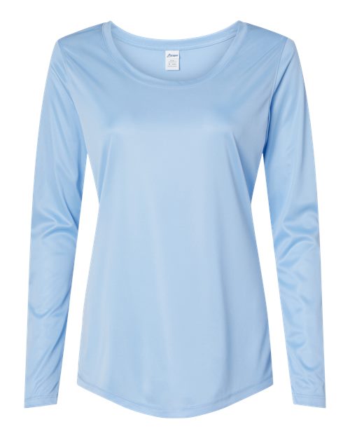Women's Long Islander Performance Long Sleeve T-Shirt - Blue Mist Front
