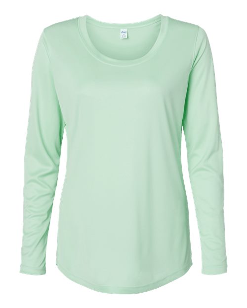 Women's Long Islander Performance Long Sleeve T-Shirt - Mint Green Front
