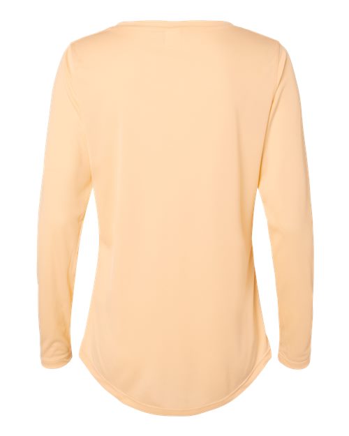 Women's Long Islander Performance Long Sleeve T-Shirt - Peach Back