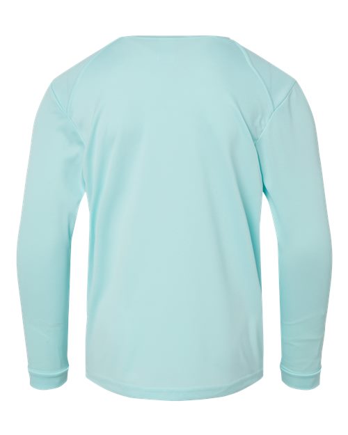 Youth Long Islander Performance Long Sleeve T-Shirt - Aqua Blue Back