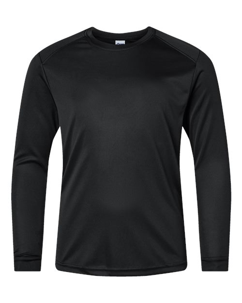 Youth Long Islander Performance Long Sleeve T-Shirt - Black Front