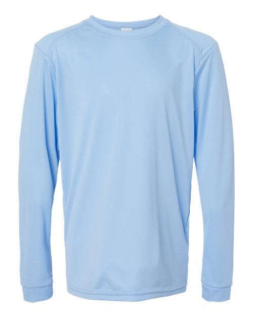 Youth Long Islander Performance Long Sleeve T-Shirt - Blue Mist Front