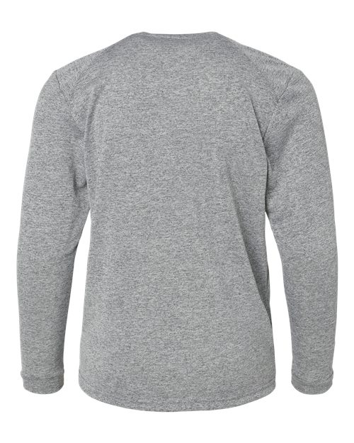 Youth Long Islander Performance Long Sleeve T-Shirt - Heather Grey Back