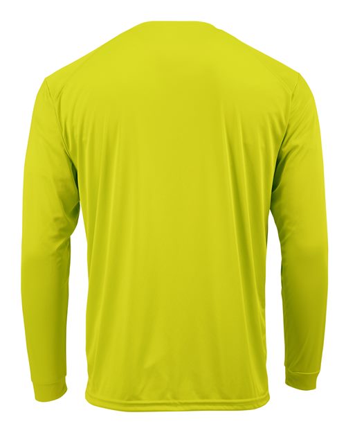 Youth Long Islander Performance Long Sleeve T-Shirt - Safety Green Back