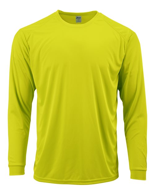 Youth Long Islander Performance Long Sleeve T-Shirt - Safety Green Front