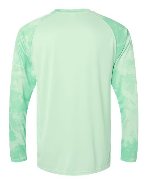 Unisex Cabo Camo Performance Long Sleeve T-Shirt - Mint Green Back