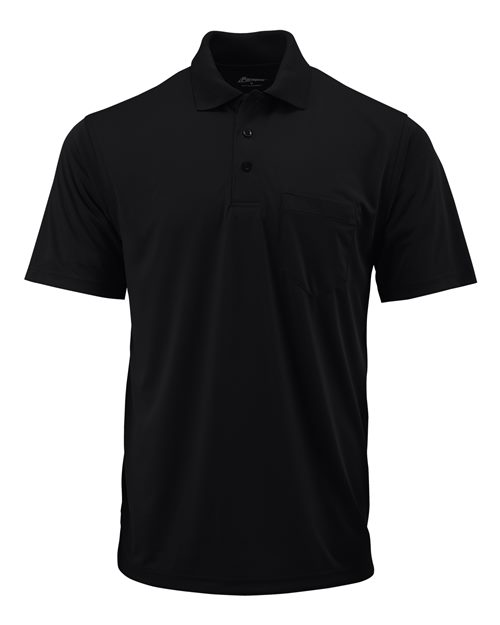 Men's Snag Proof Polo with Pocket - Black Front