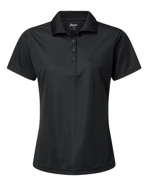 Women's Sebring Performance Polo - Black Front