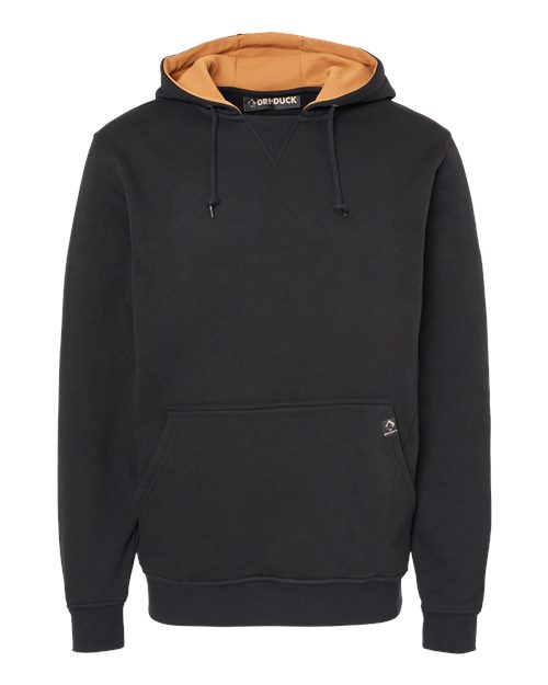 Men's Woodland Fleece Hooded Pullover - Black Front