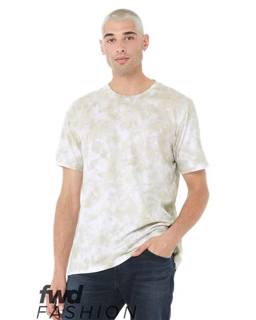 FWD Fashion Tie-Dyed Tee - White/ Olive Oil Front